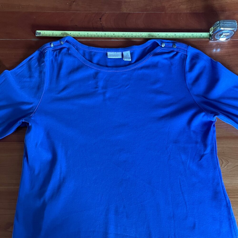 Women's Purple/Dark Lilac 3/4 Sleeve Pullover Top (Size 2) - Picture 9 of 11